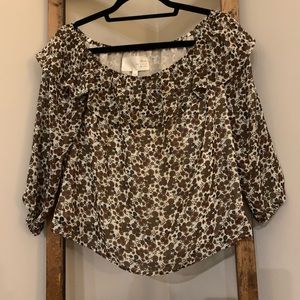 J.O.A. Floral Off The Shoulder Top